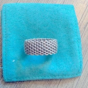 Authentic Tiffany & Co Sterling Silver Somerset 925 Mesh Ring size 6.5
